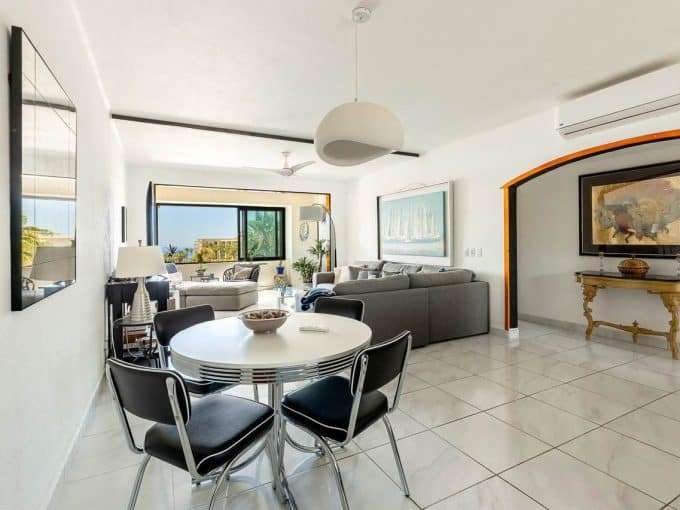 Living And Dining Room In A Casa Del Mar Condo, Cabo Real