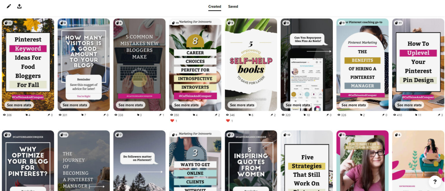 A screenshot of Pinterest Idea Pins