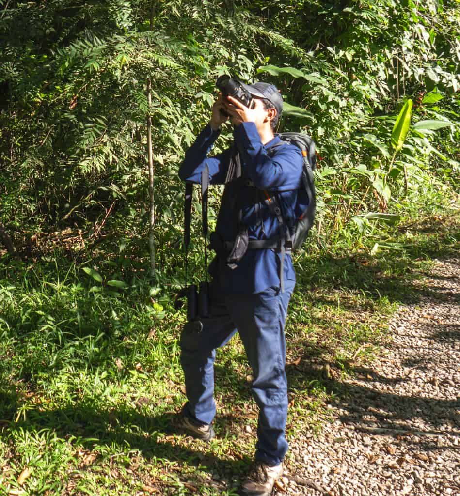 Photographer capturing forest canopy inside Metropolitan Natural Park Panama City