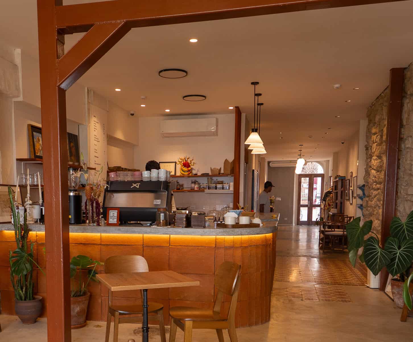 Coffee bar and interior layout at Olympia Coffee Studio Casco Viejo Panama