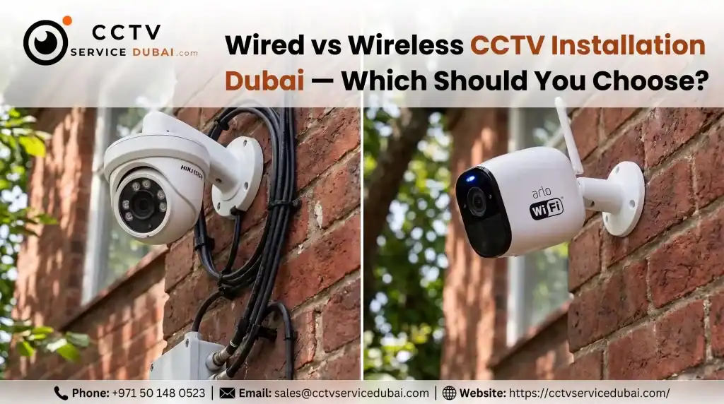 Wired vs Wireless CCTV Installation Dubai - Featured Image