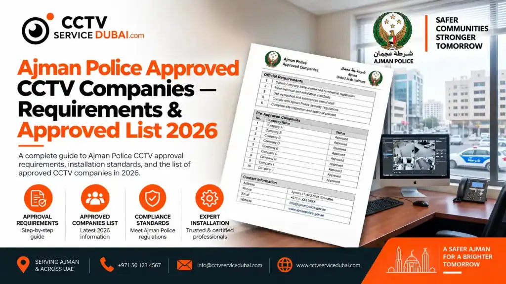 Ajman Police Approved CCTV Companies — Requirements & Approved List 2026
