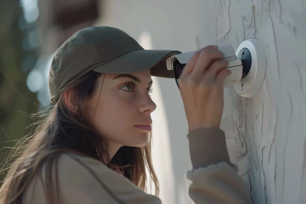 Person Checking CCTV - CCTV repair dubai