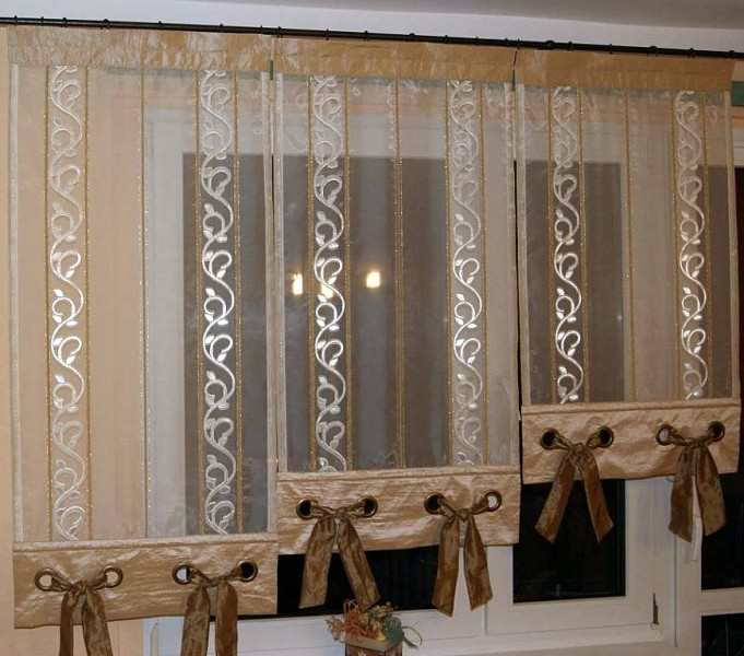 Panel-, lapfüggöny variációk konyhai függönyként 2.