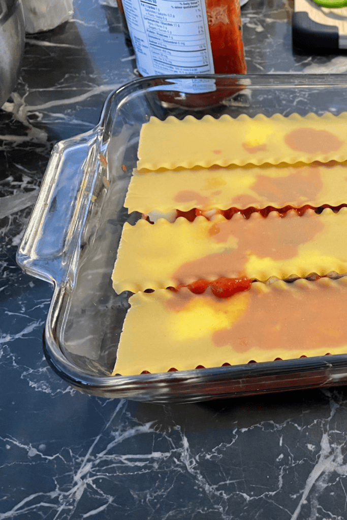 making a vegetarian lasagna