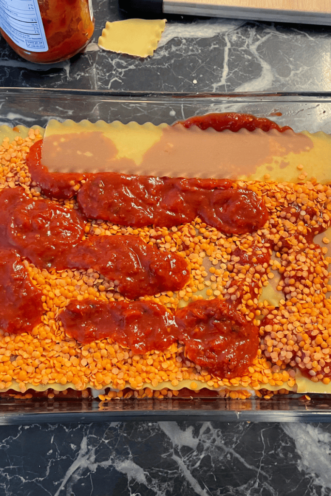 making a vegetarian lasagna