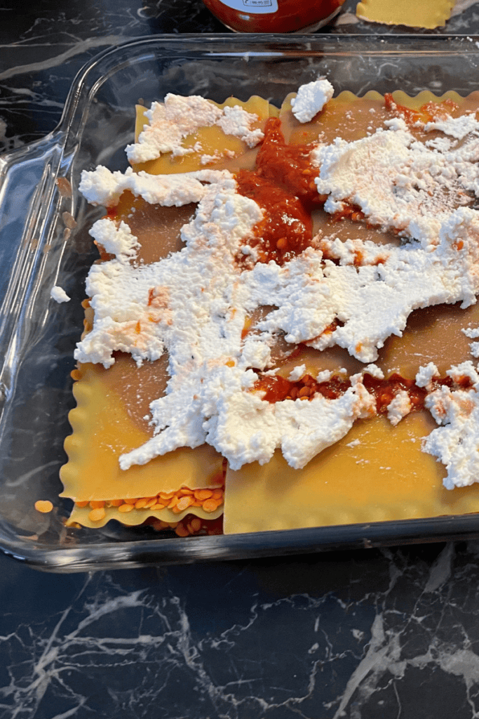 making a vegetarian lasagna