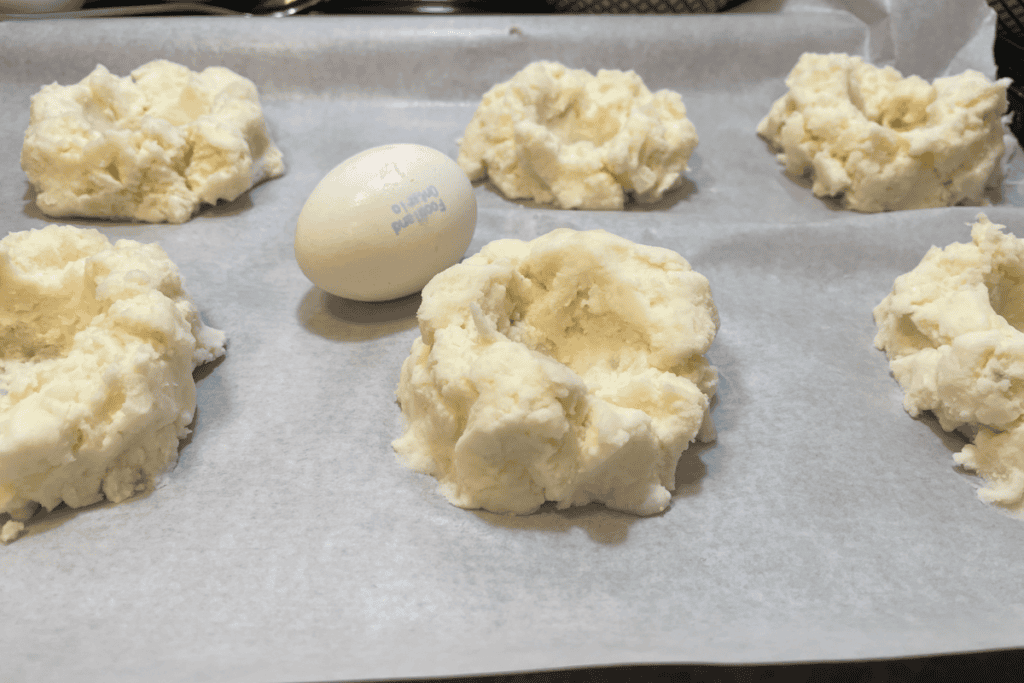 mashed potato egg