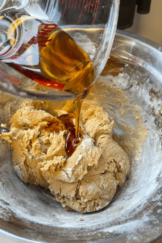 add in real maple syrup to chocolate chip cookie dough