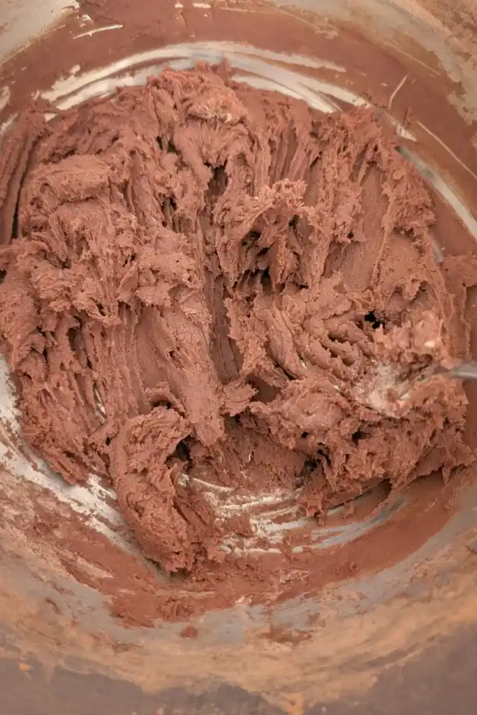 mix with creamed butter mixture
