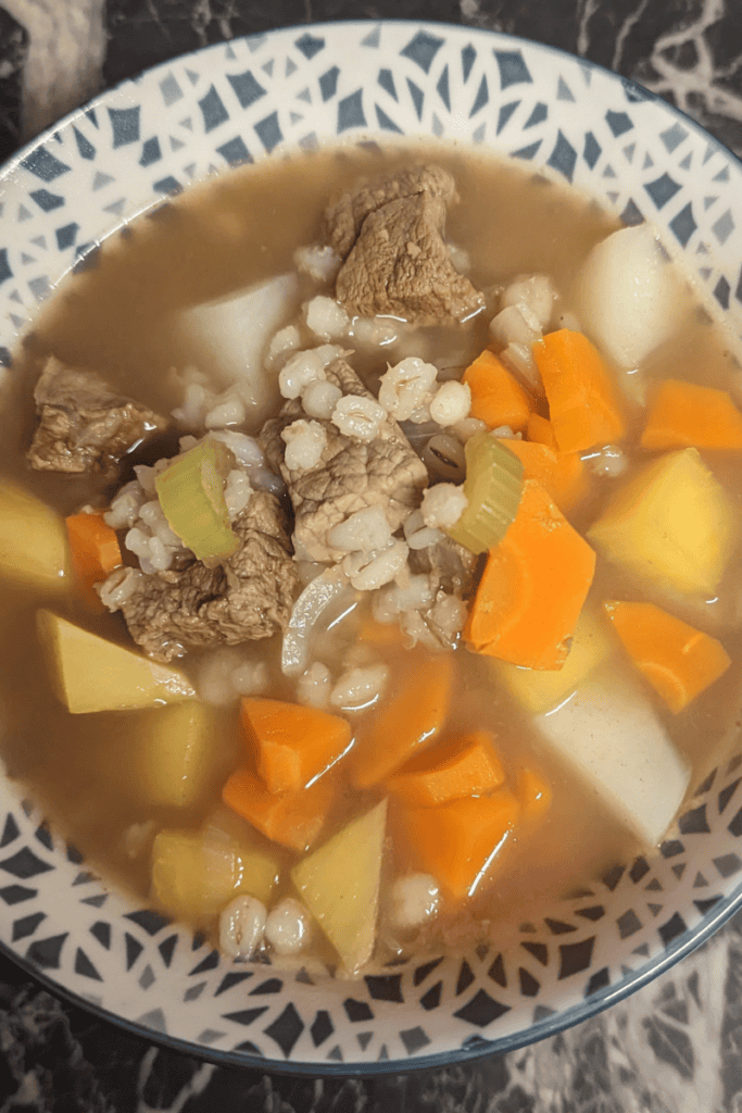 pot barley beef soup