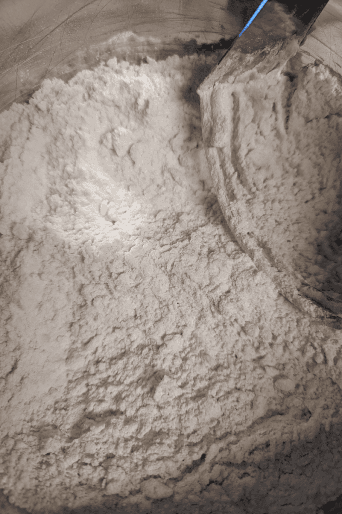 cut butter into flour mixture