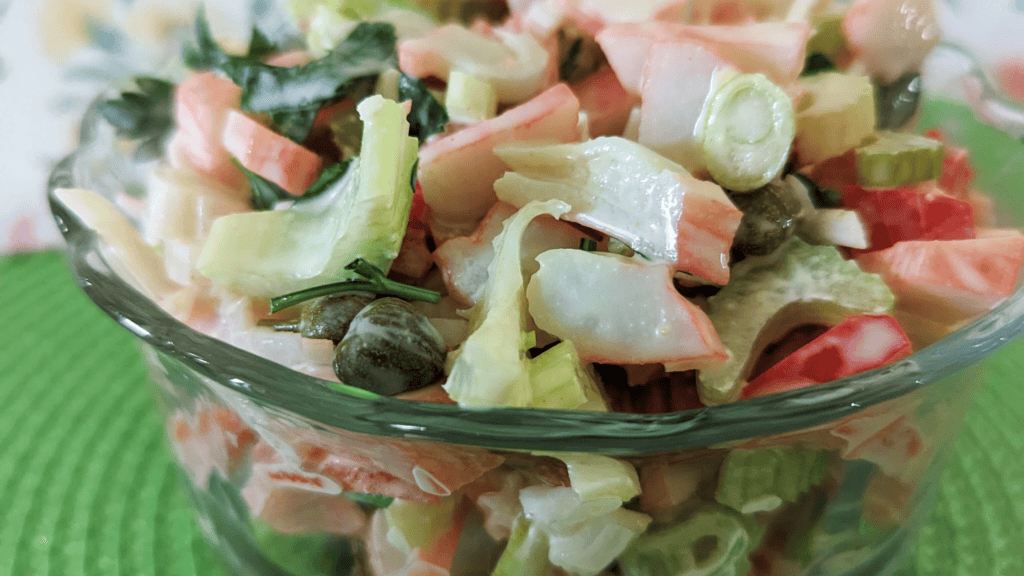 faux crab seafood salad