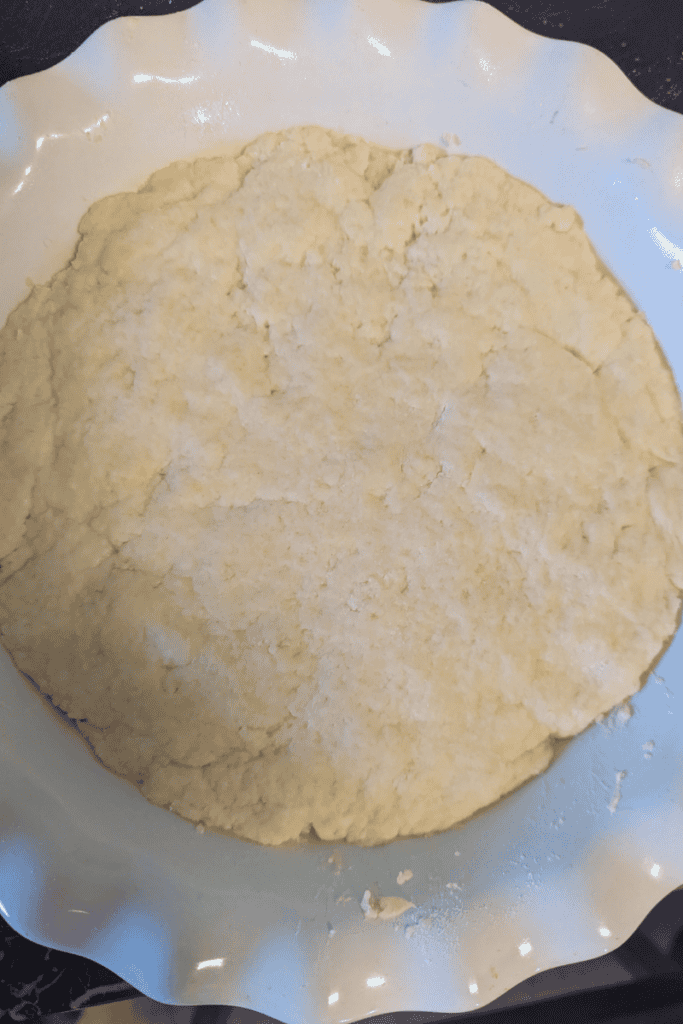 pat scone dough evenly into pie pan