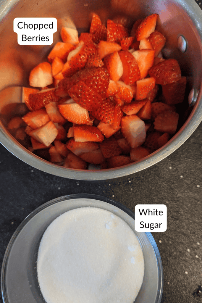 strawberries and sugar
