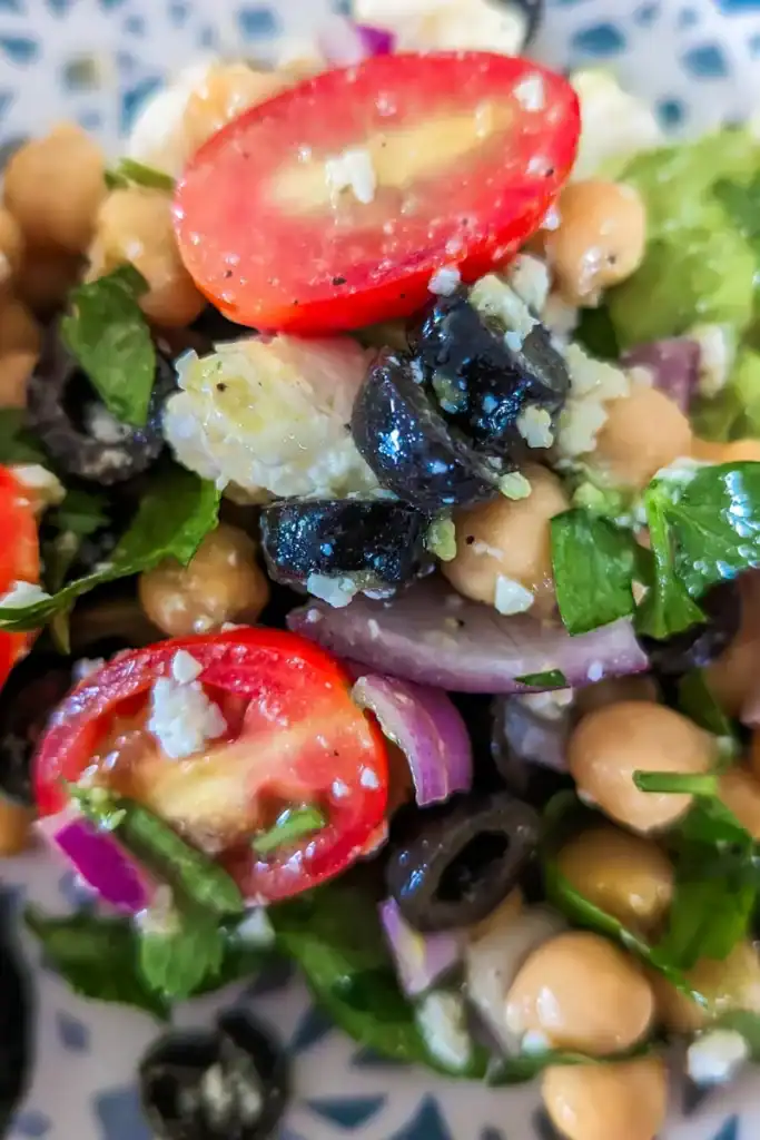 THE BEST CHICKPEA FETA SUMMER SALAD With Avocado
