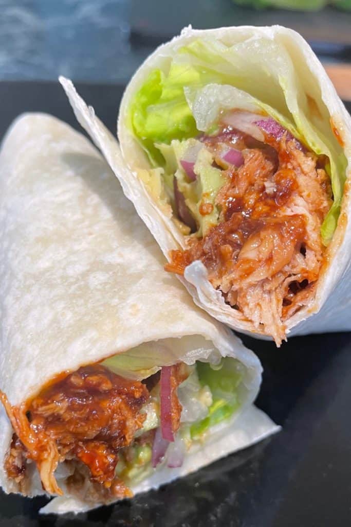 crockpot bbq chicken wrap