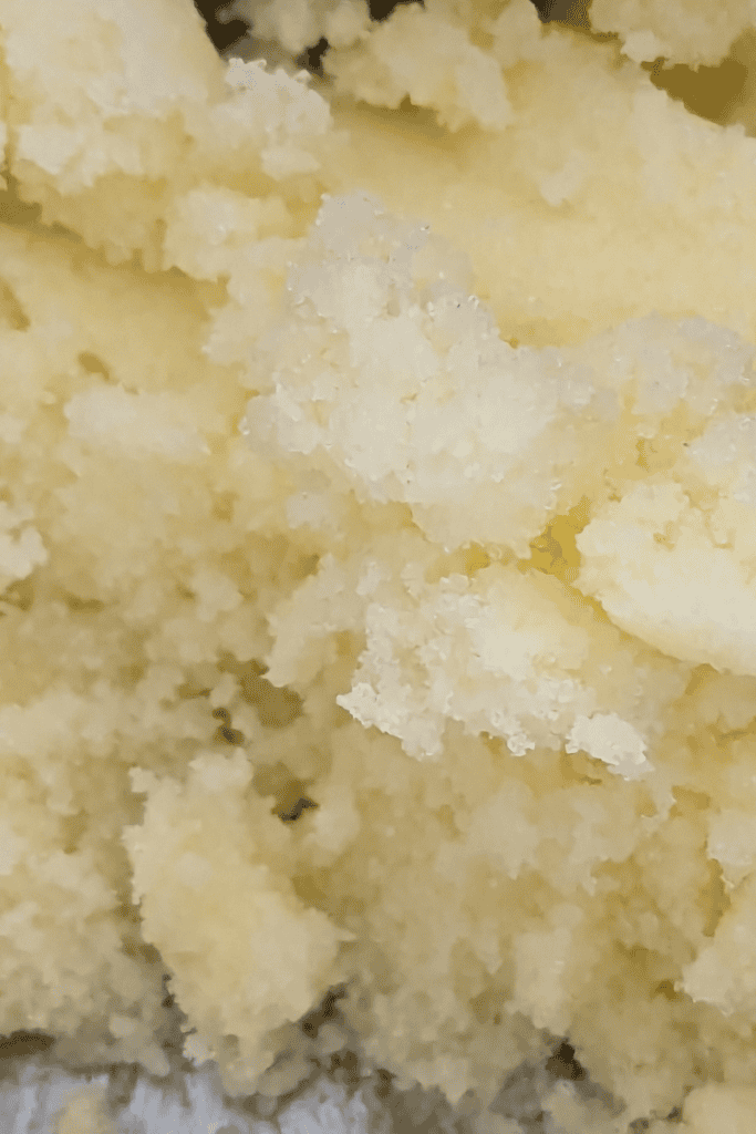 mixing the butter and sugar together