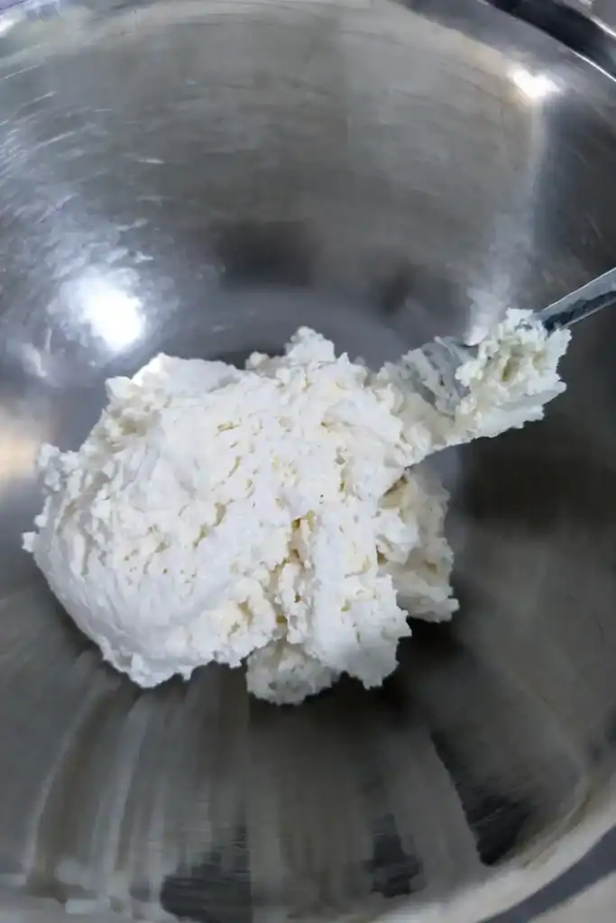 whipped cream cheese in bowl
