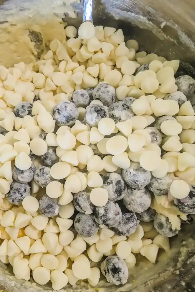 adding the cream cheese baking chips