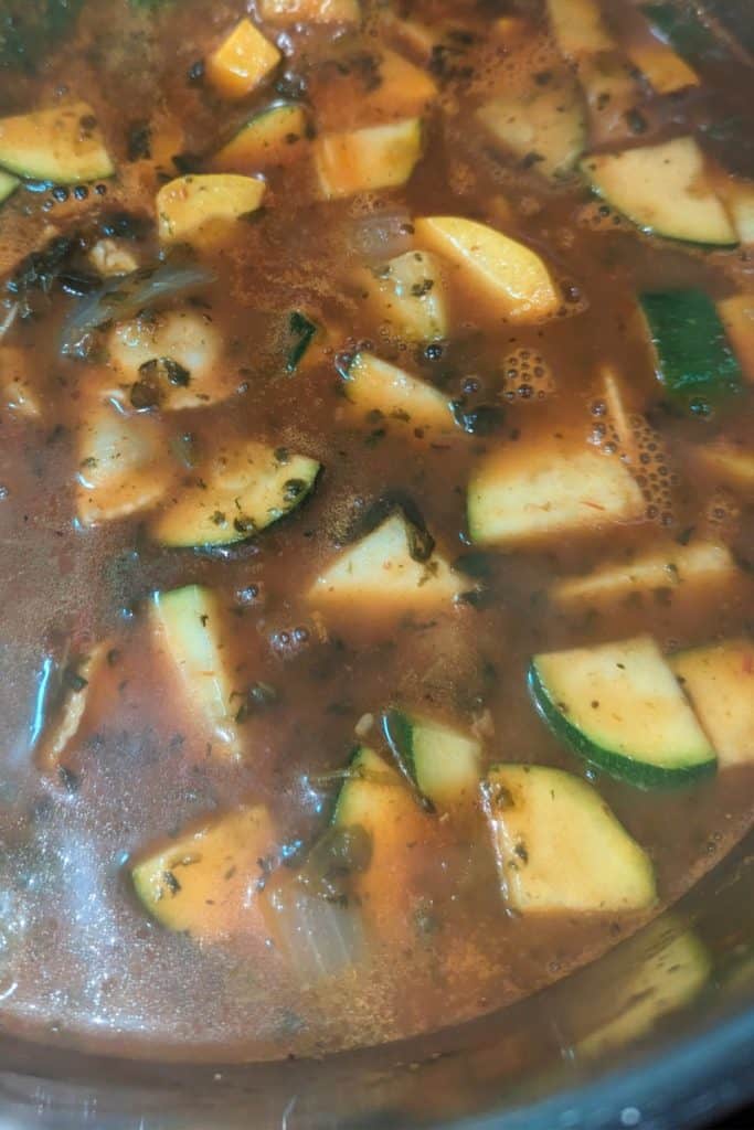 add zucchini to ravioli veggie fall soup