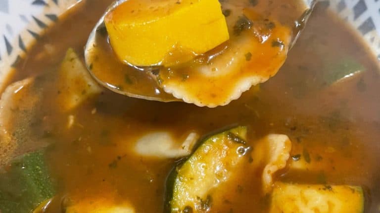 ravioli veggie fall soup
