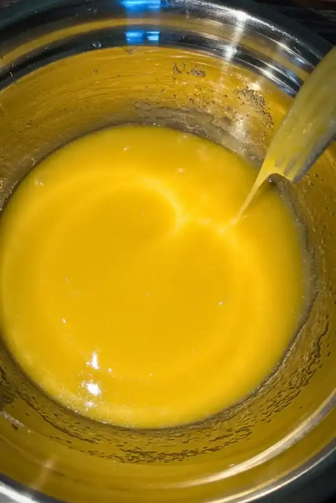 creamed sugar and eggs stainless bowl