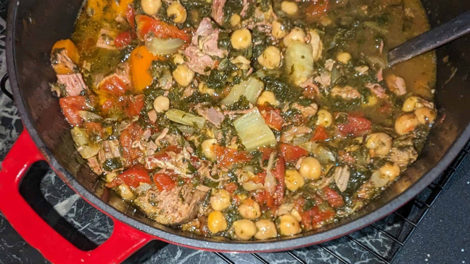 Middle Eastern Lamb Stew From Leftover Lamb Shank