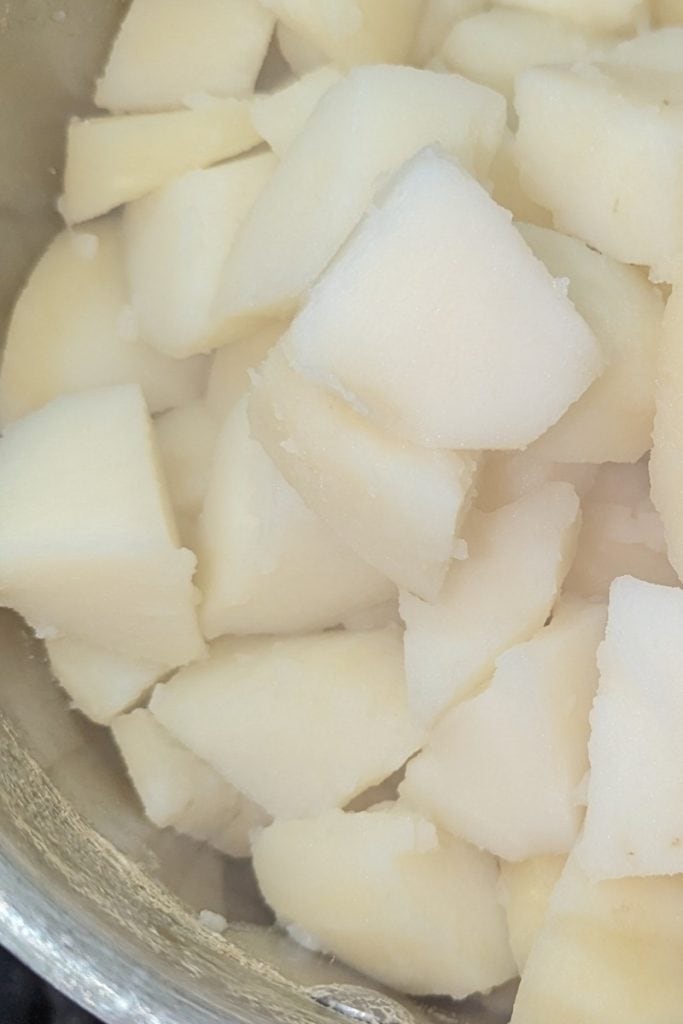 cook potato and parsnip until fork tender