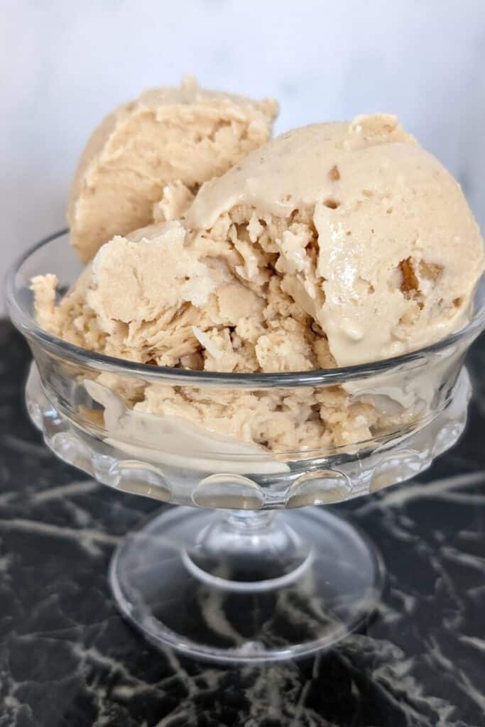 ice cream in serving dish
