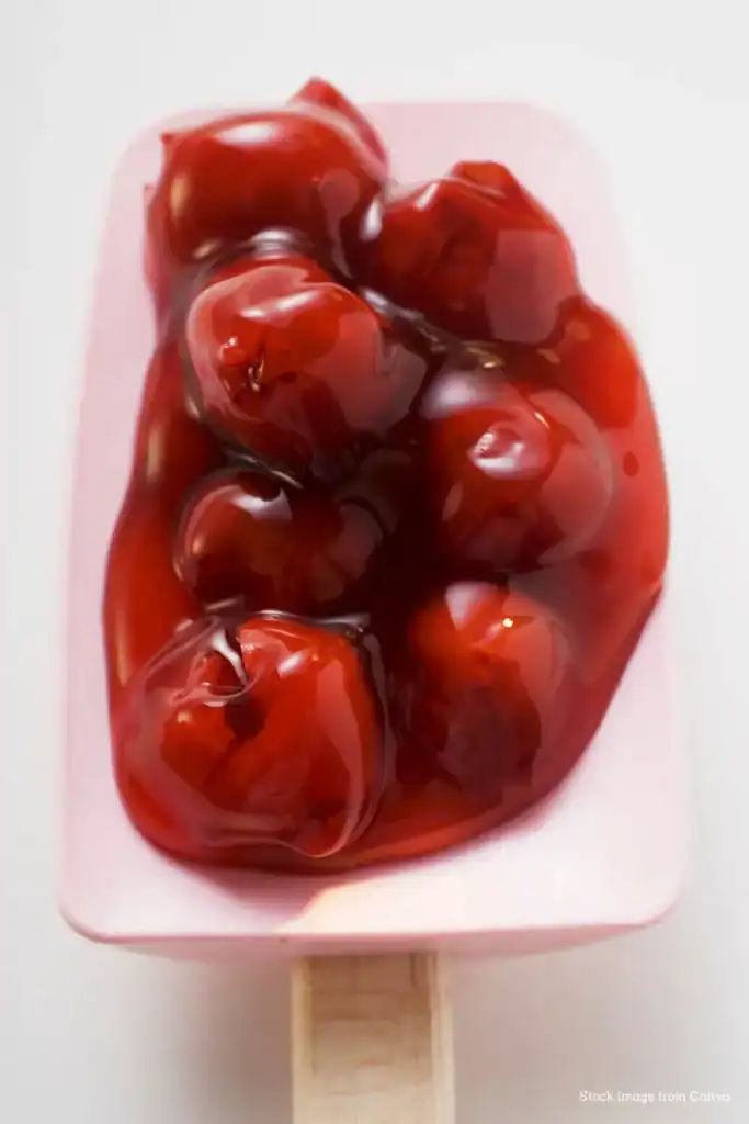 cherry pie filling on spatula