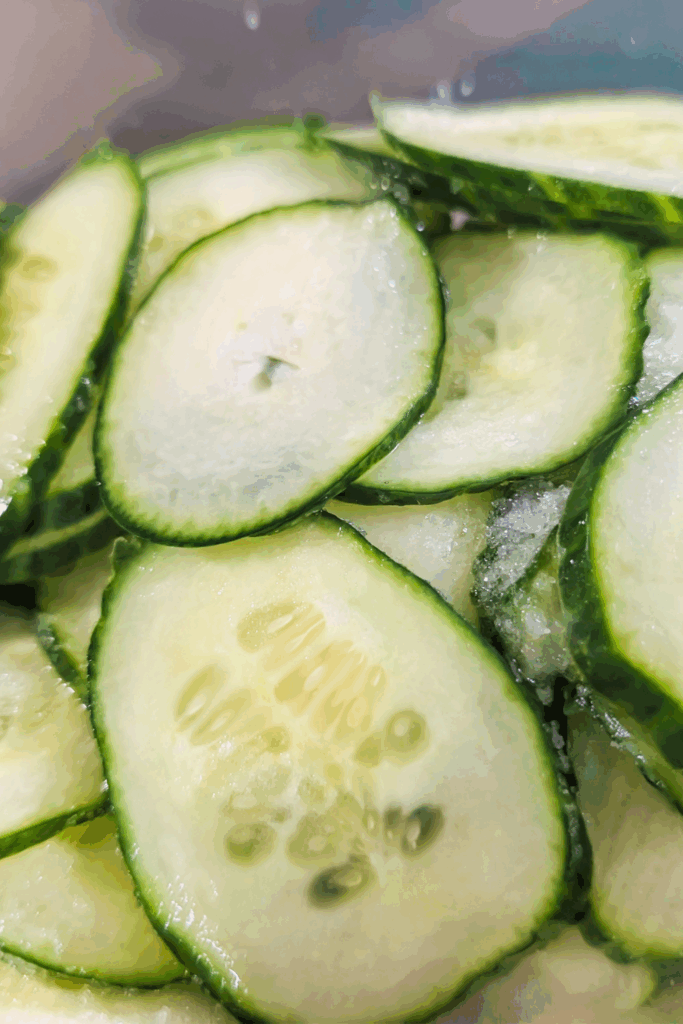 Cucumber slices for fresh salads and healthy recipes.
