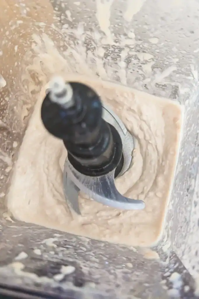 blending the hummus