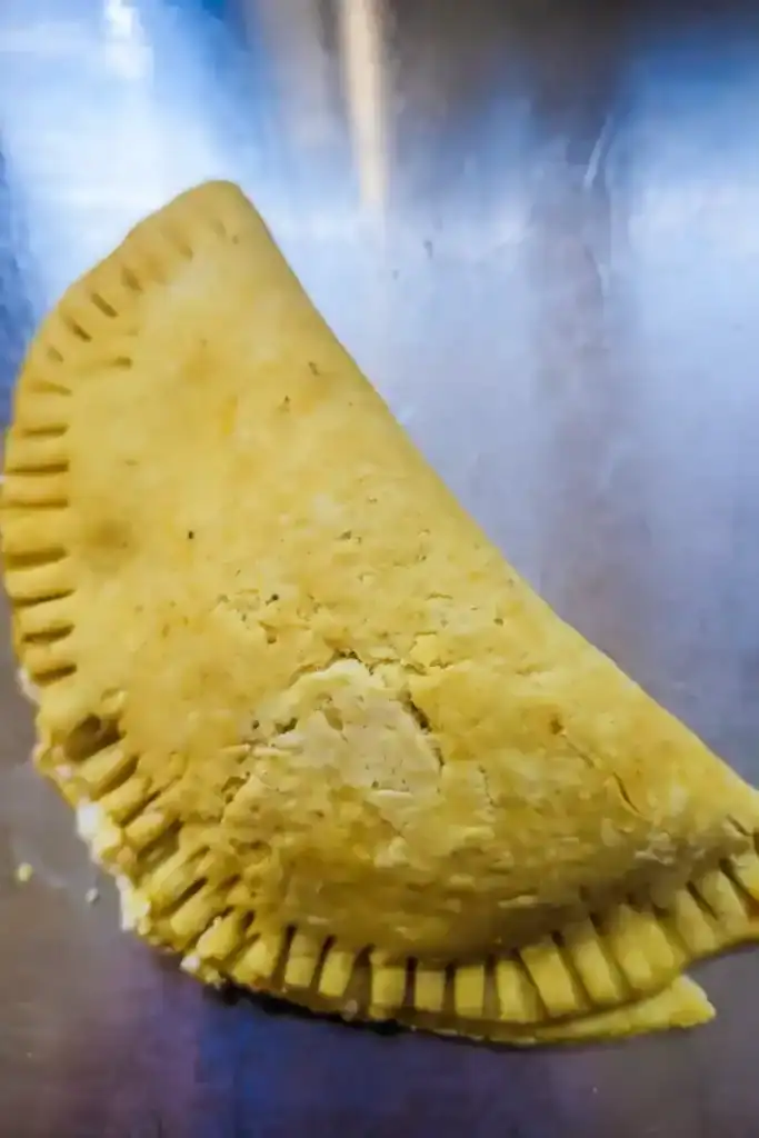 sealing the pastry edges