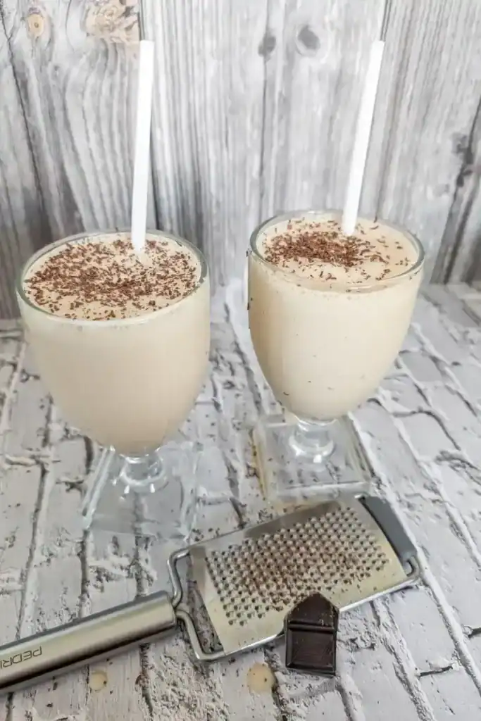 coffee ice cream becomes milkshake iced coffee drink