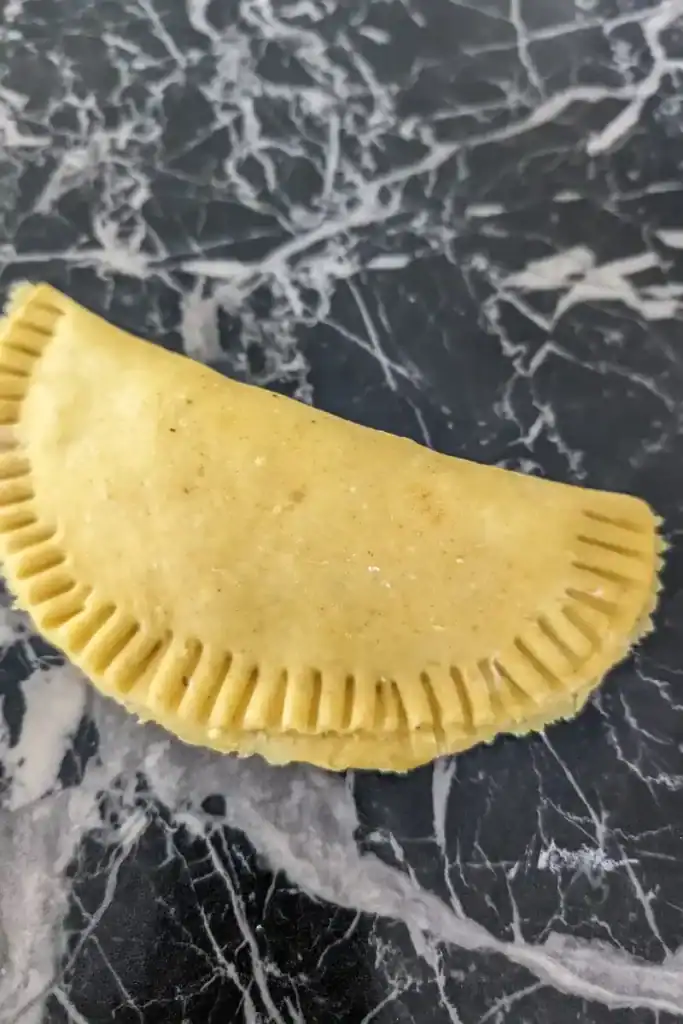 fully sealed Jamaican patty
