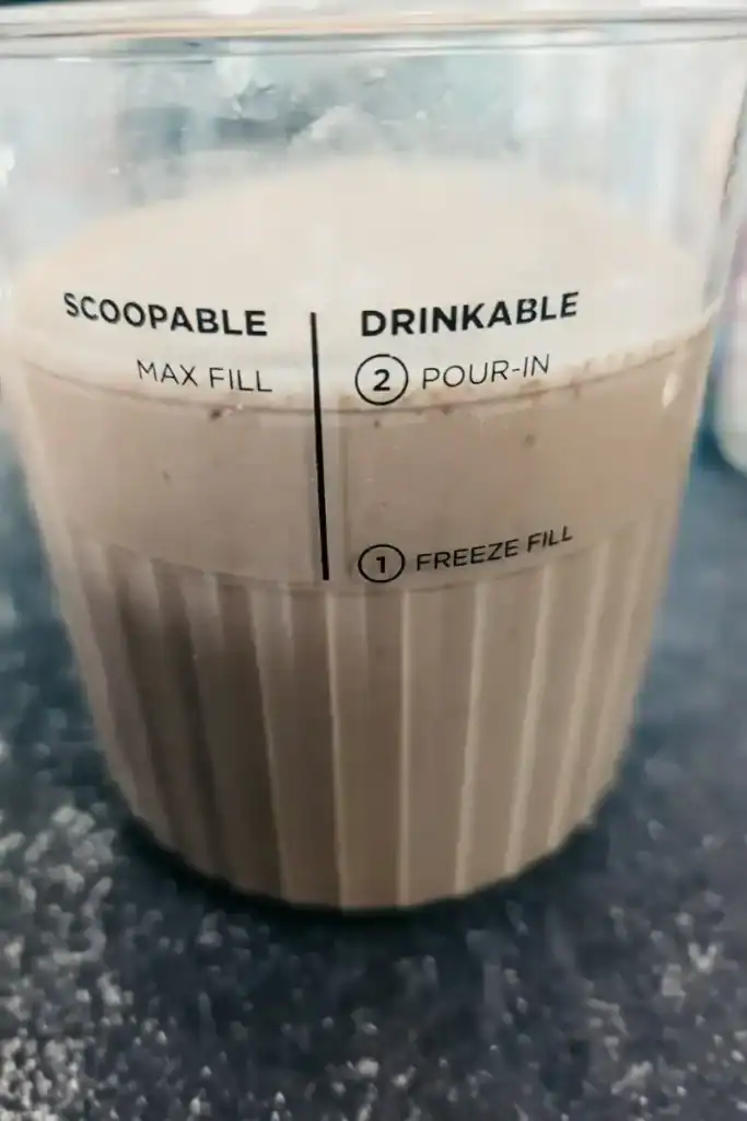 filling the ninja creami pint