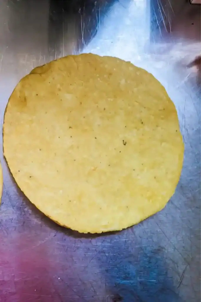 the pastry round unwrapped