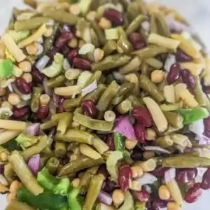 four bean marinated summer salad