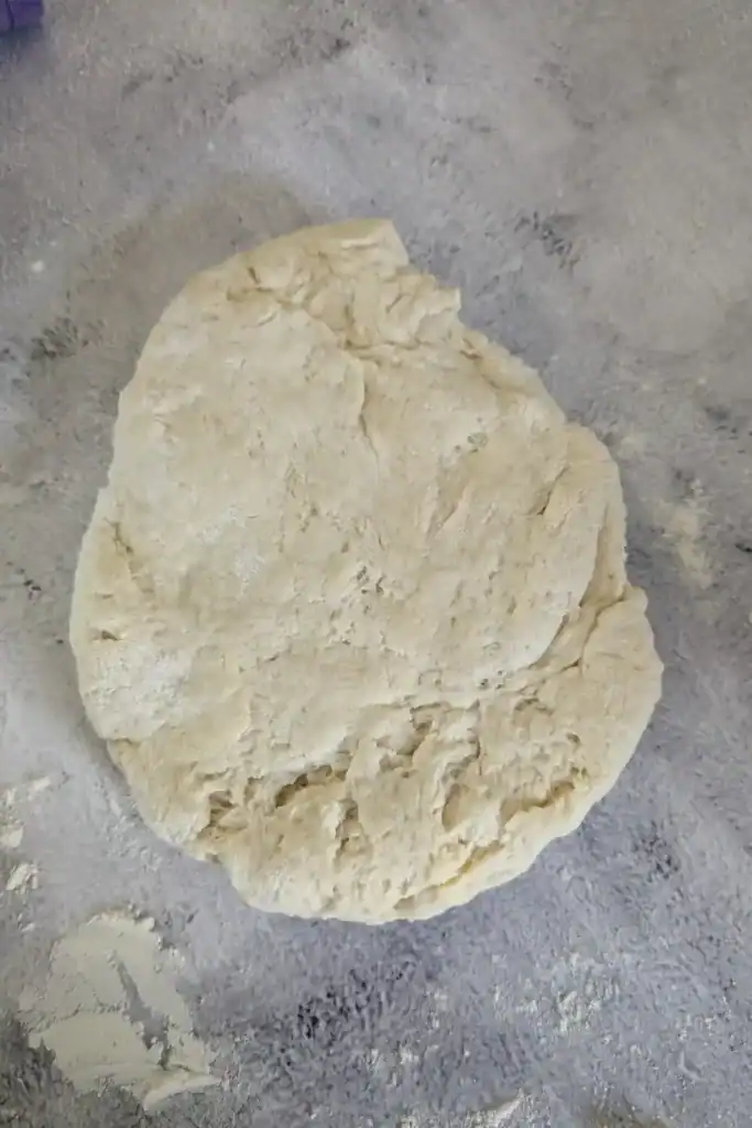 the kneaded buttermilk biscuit dough resting