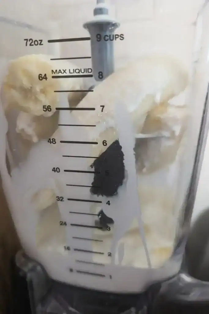banana cream egg white in Ninja blender