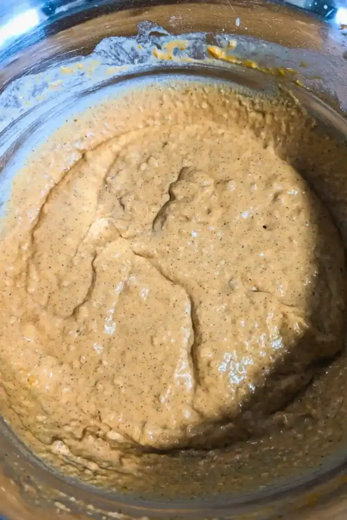 the mixed batter.