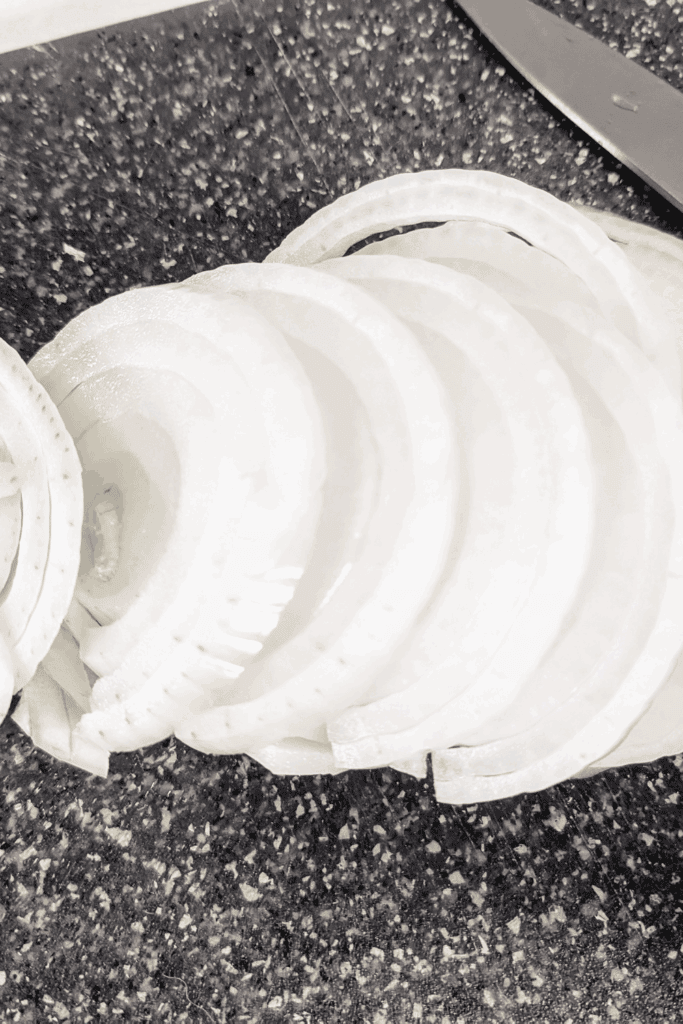 sliced white onion