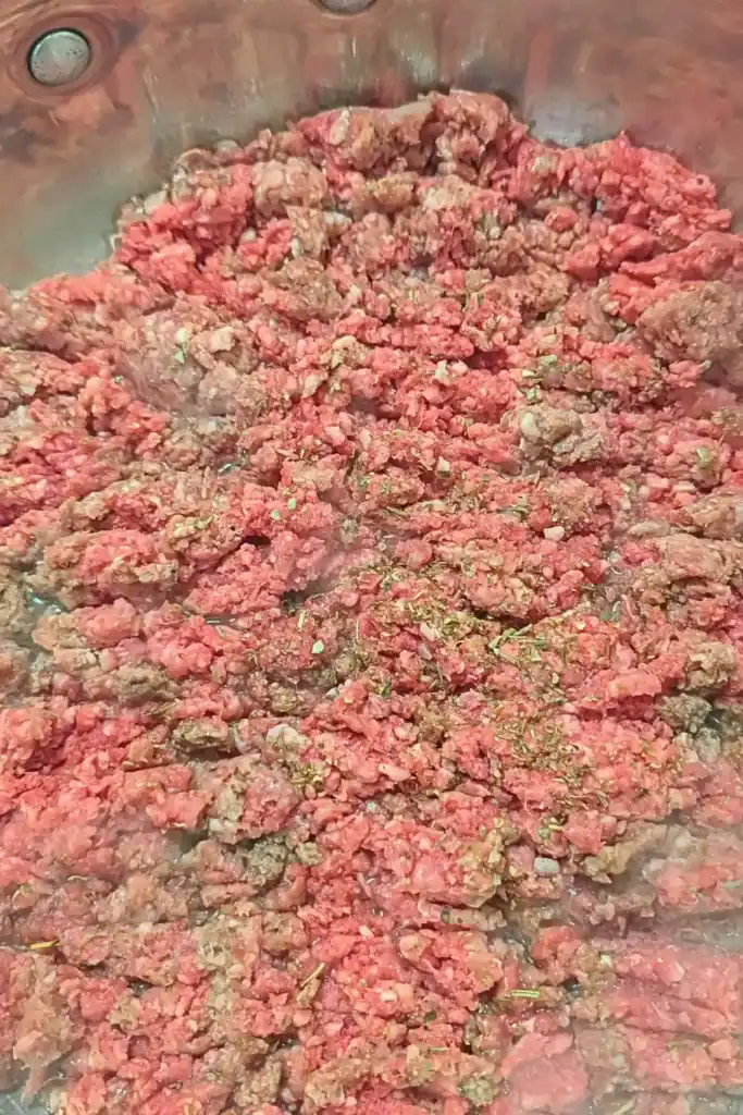 browning ground beef in skillet