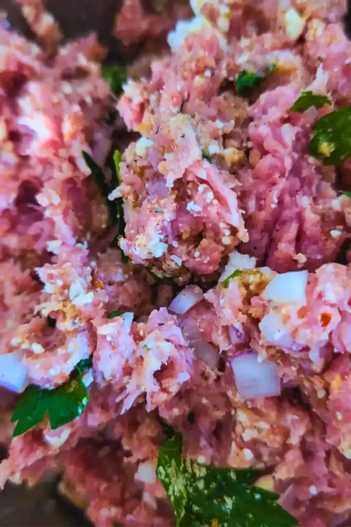 the turkey meatball mixture