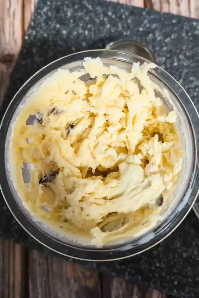 after mix-in spin for the rum raisin ice cream
