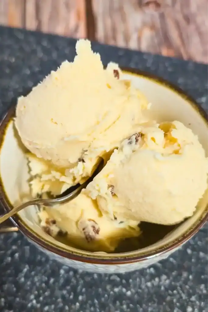 scooped ice cream in a mug