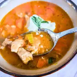 roast tomato chicken soup with vegetables