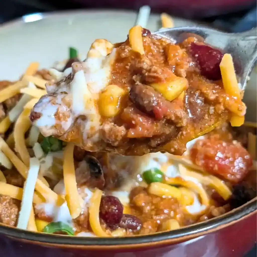 Easy stovetop chili in Dutch oven
