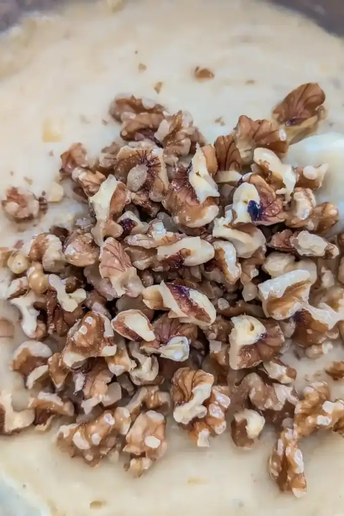 adding the walnuts